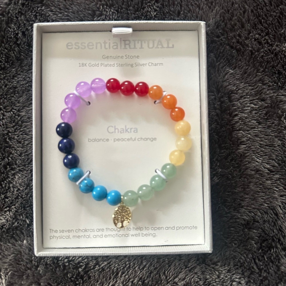 Purple and Red Beaded Bracelet with Charm